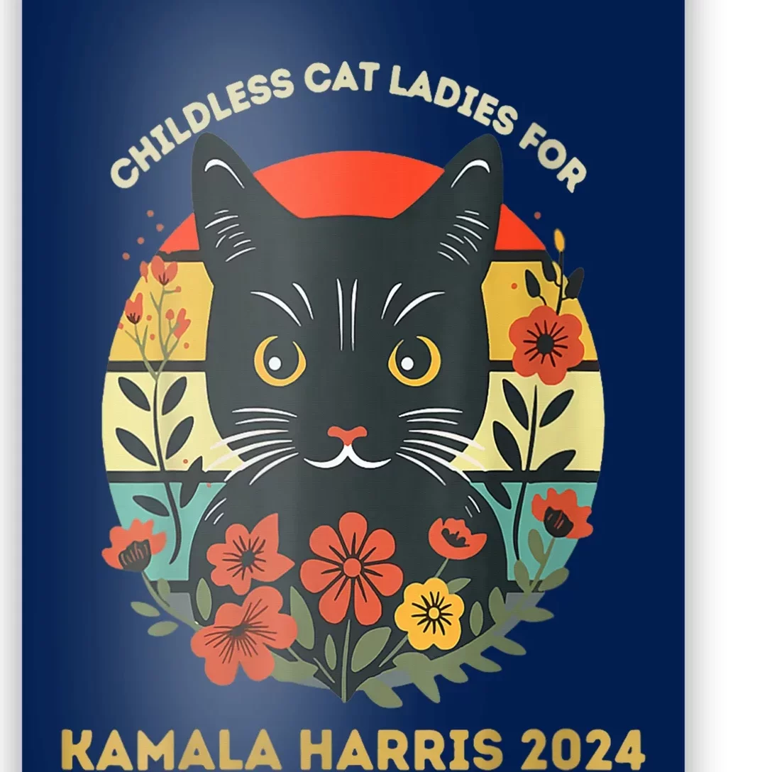 This Childless Cat Lady Is Voting Kamalaharris 2024 Voting Kamala Election 2024 Poster