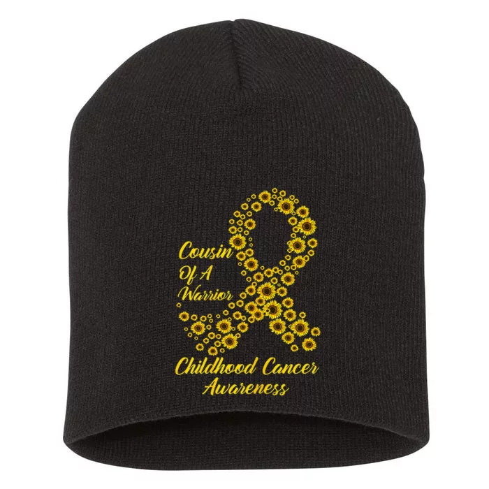 Tu Childhood Cancer Awareness Month Costume Cousin Gift Short Acrylic Beanie