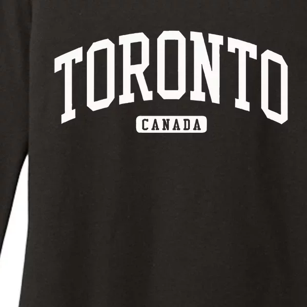 Toronto Canada College University Style Womens CVC Long Sleeve Shirt