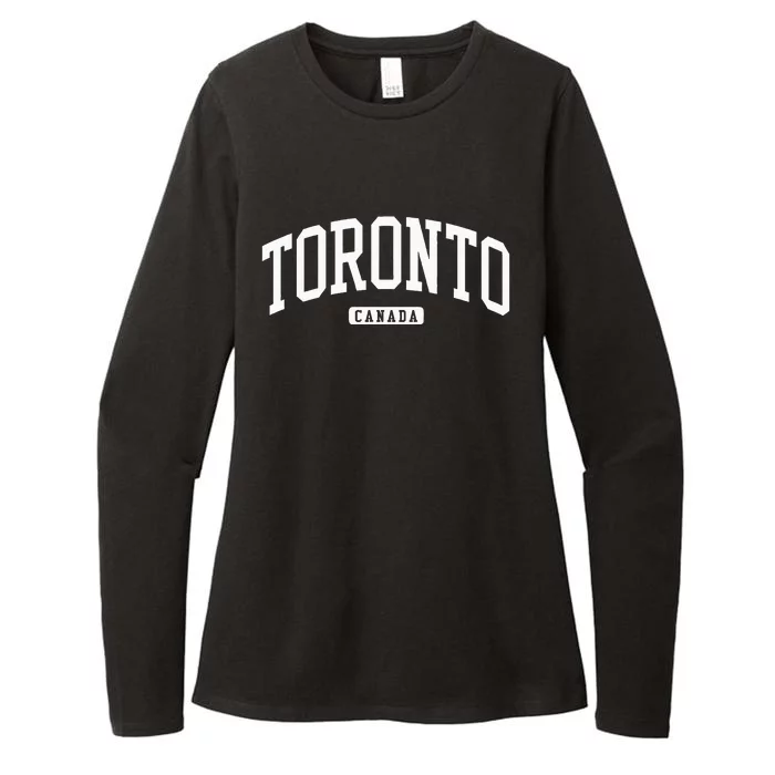 Toronto Canada College University Style Womens CVC Long Sleeve Shirt