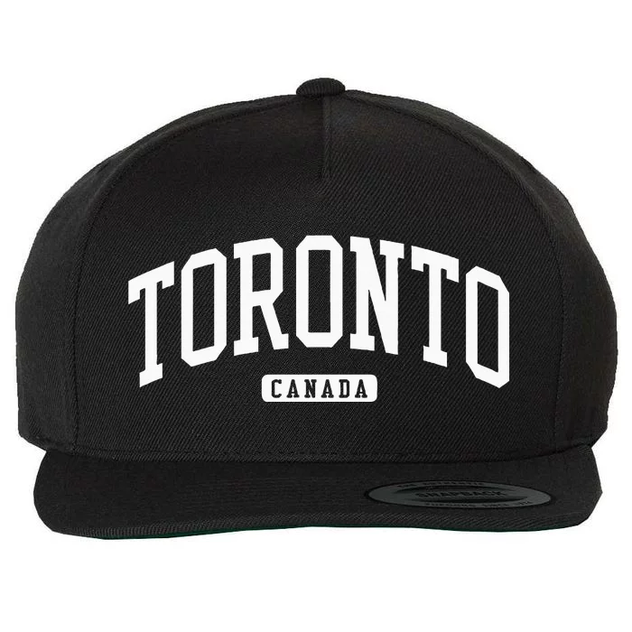 Toronto Canada College University Style Wool Snapback Cap