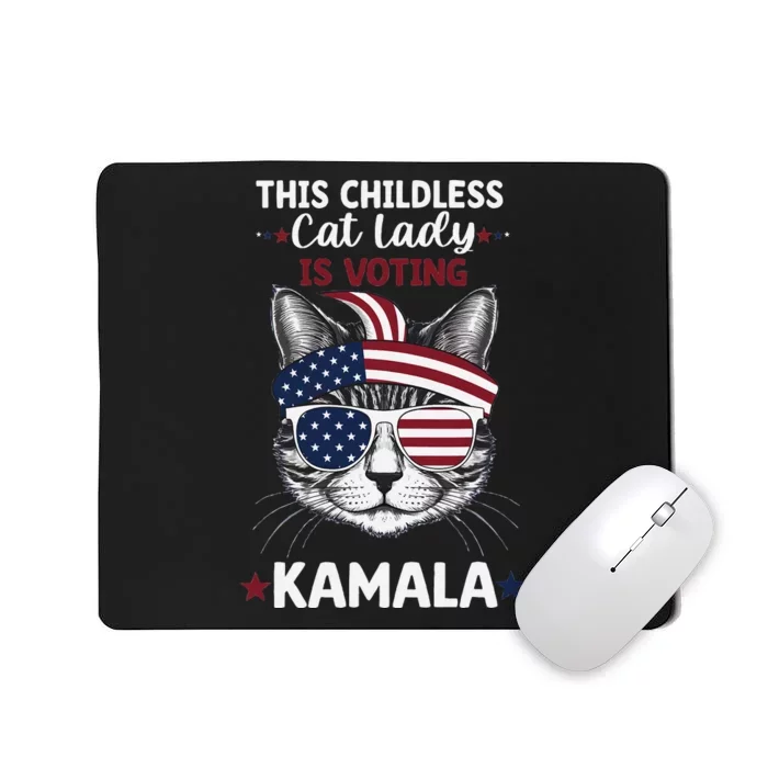 This Childless Cat Lady Ladies Is Voting Kamala Election 24 Mousepad