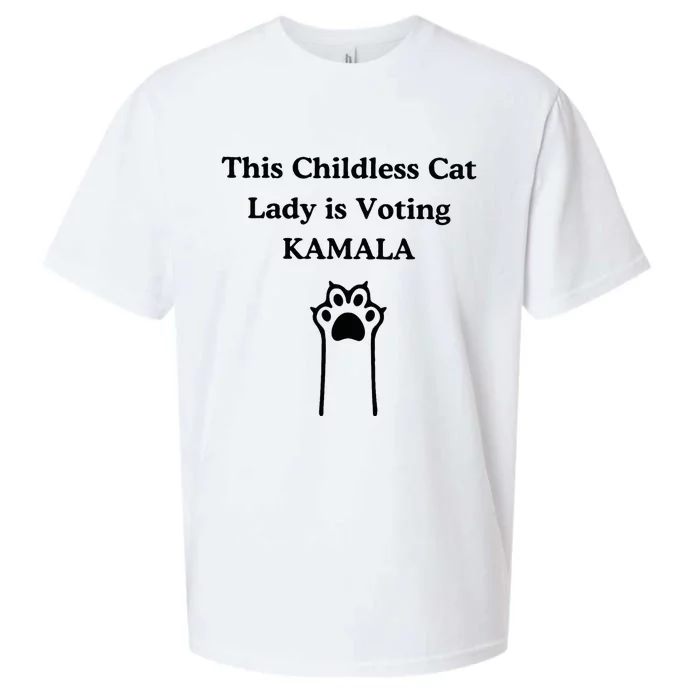 This Childless Cat Lady Is Voting Kamala Sueded Cloud Jersey T-Shirt