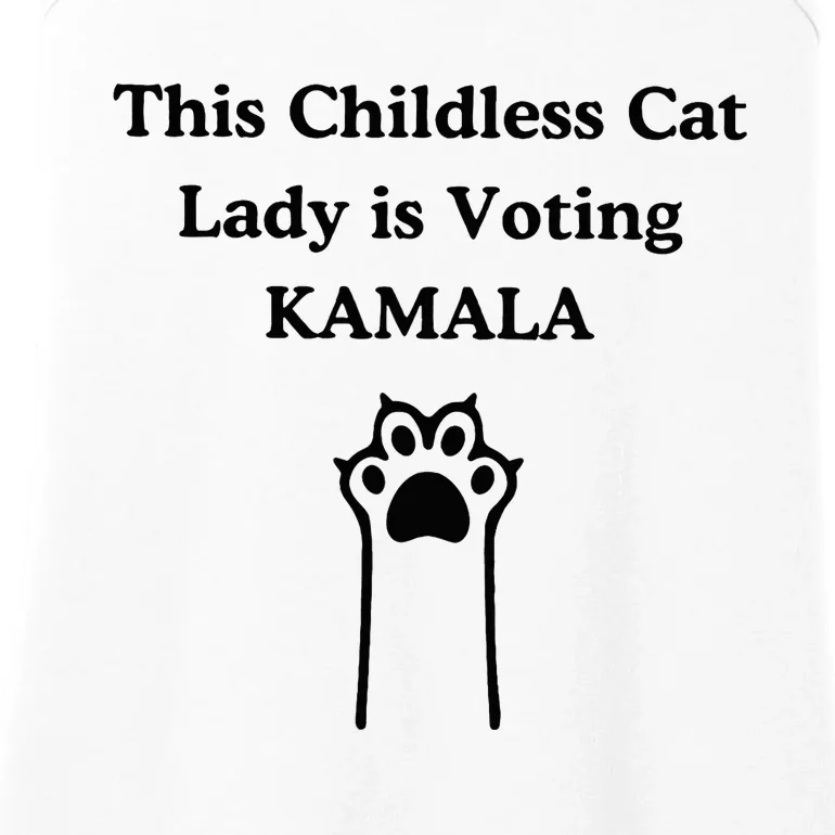 This Childless Cat Lady Is Voting Kamala Ladies Essential Tank