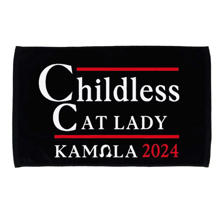 This Childless Cat Lady Is Voting Kamala Election 2024 Microfiber Hand Towel