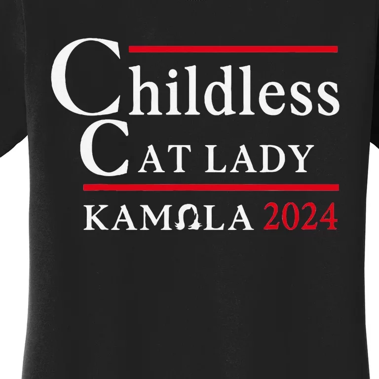 This Childless Cat Lady Is Voting Kamala Election 2024 Women's T-Shirt