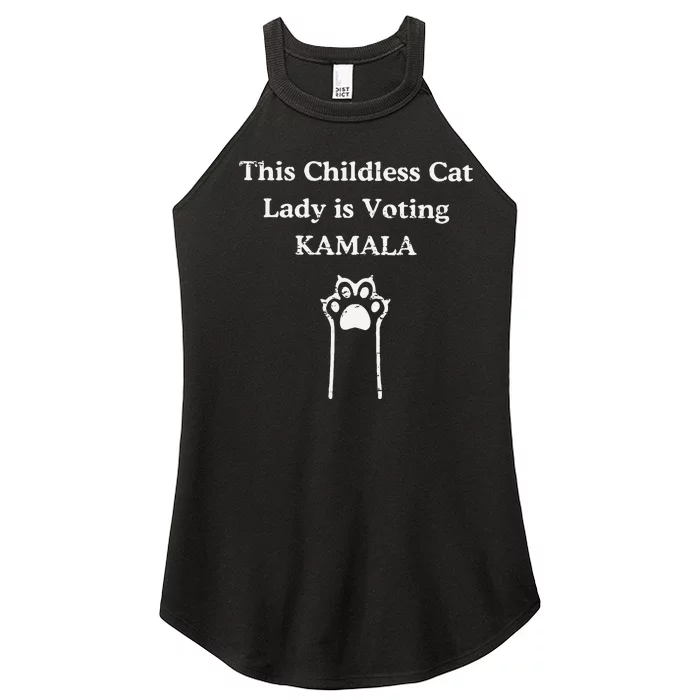 This Childless Cat Lady Is Voting Kamala Women’s Perfect Tri Rocker Tank