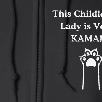 This Childless Cat Lady Is Voting Kamala Full Zip Hoodie