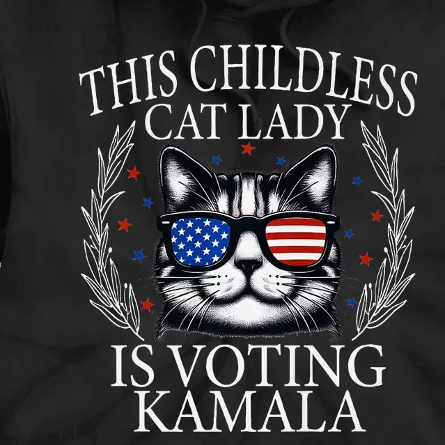 This Childless Cat Lady Is Voting Kamala Premium Tie Dye Hoodie