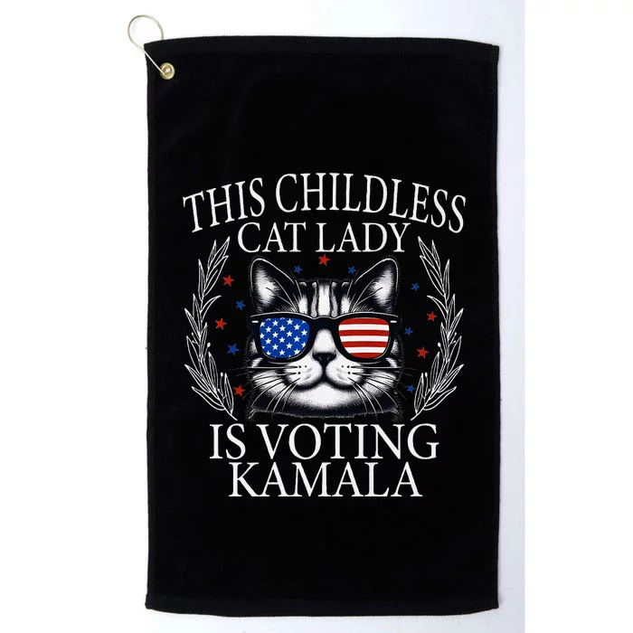 This Childless Cat Lady Is Voting Kamala Premium Platinum Collection Golf Towel