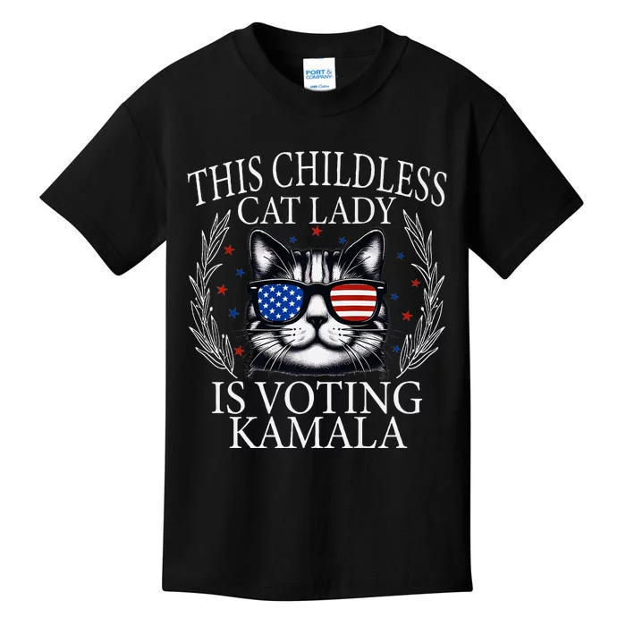 This Childless Cat Lady Is Voting Kamala Premium Kids T-Shirt