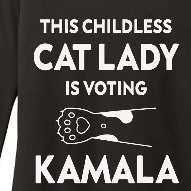 This Childless Cat Lady Is Voting Kamala Womens CVC Long Sleeve Shirt