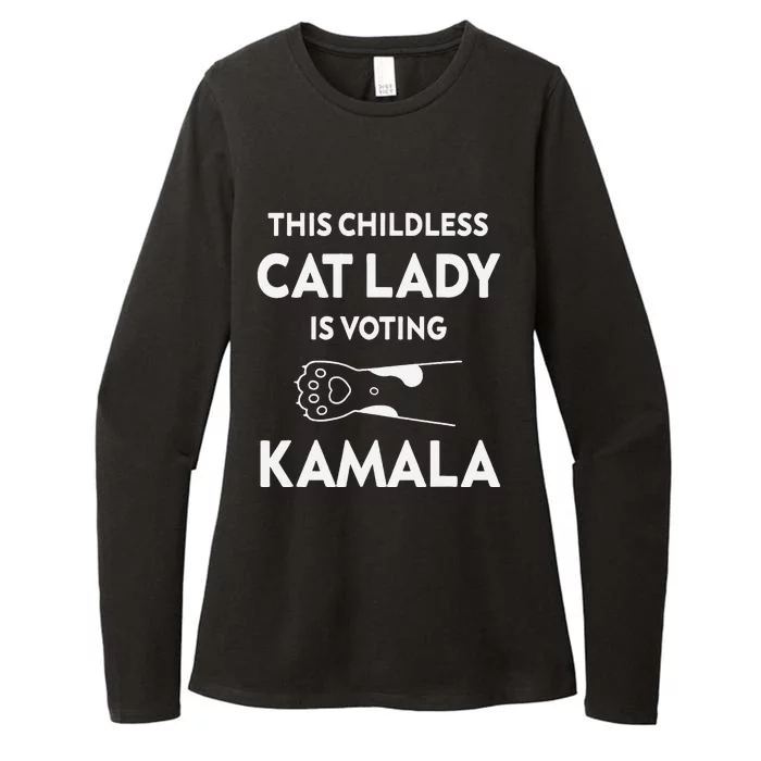 This Childless Cat Lady Is Voting Kamala Womens CVC Long Sleeve Shirt