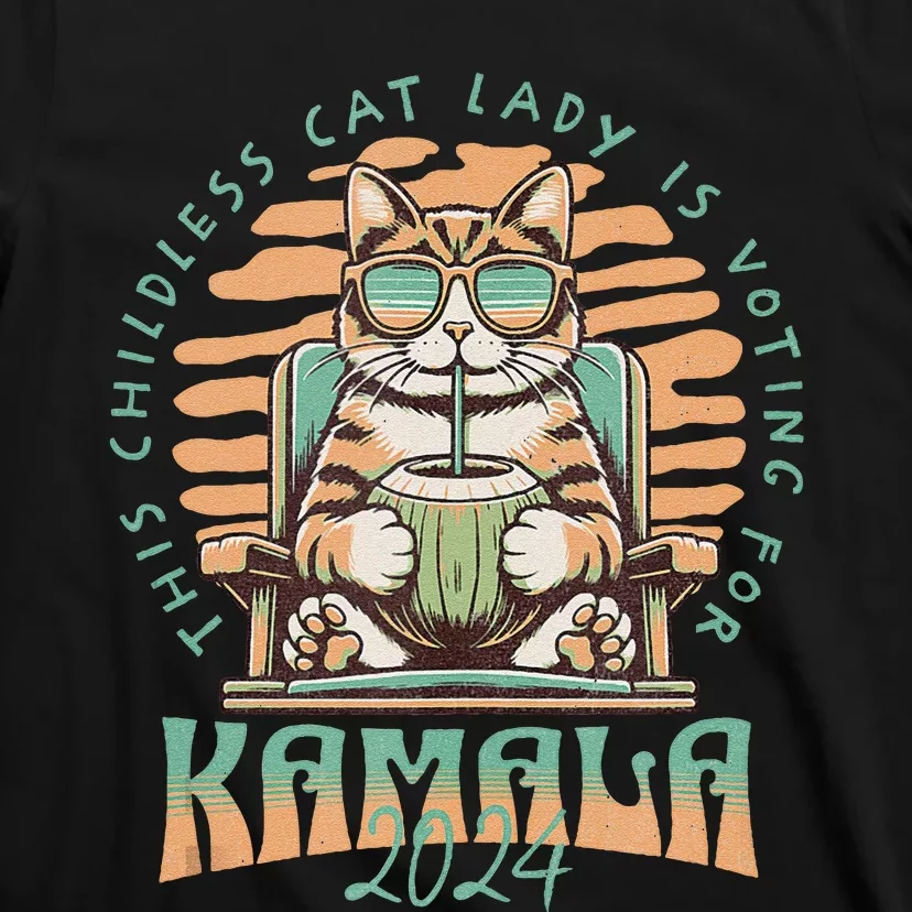 This Childless Cat Lady Is Voting Kamala Harris 2024 T-Shirt