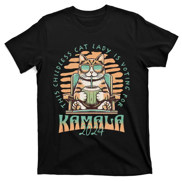 This Childless Cat Lady Is Voting Kamala Harris 2024 T-Shirt