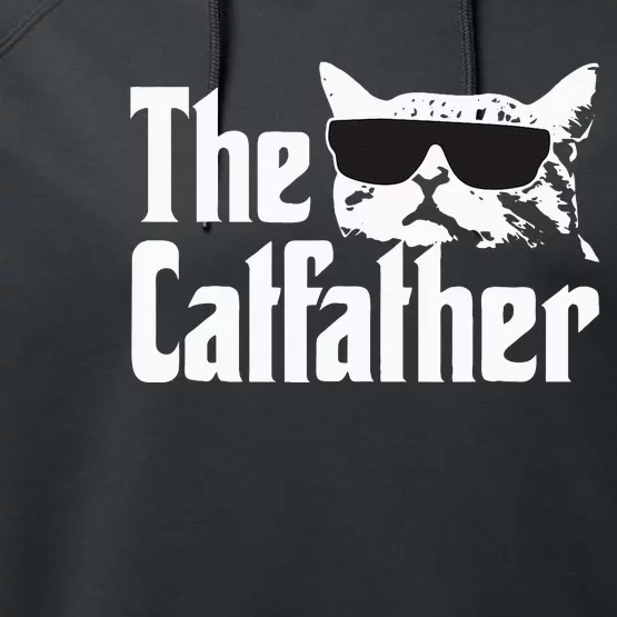 The Catfather Cat Daddy Funny Gif Performance Fleece Hoodie