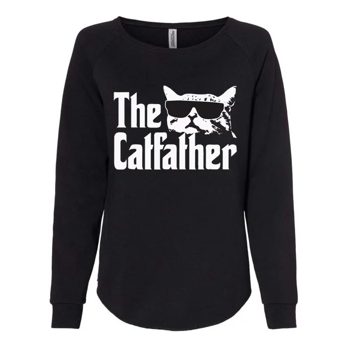 The Catfather Cat Daddy Funny Gif Womens California Wash Sweatshirt