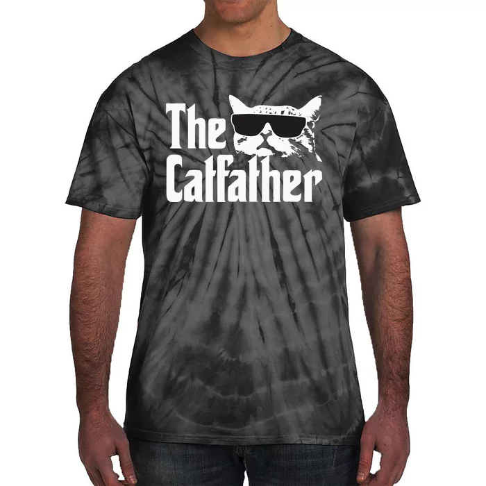 The Catfather Cat Daddy Funny Gif Tie-Dye T-Shirt