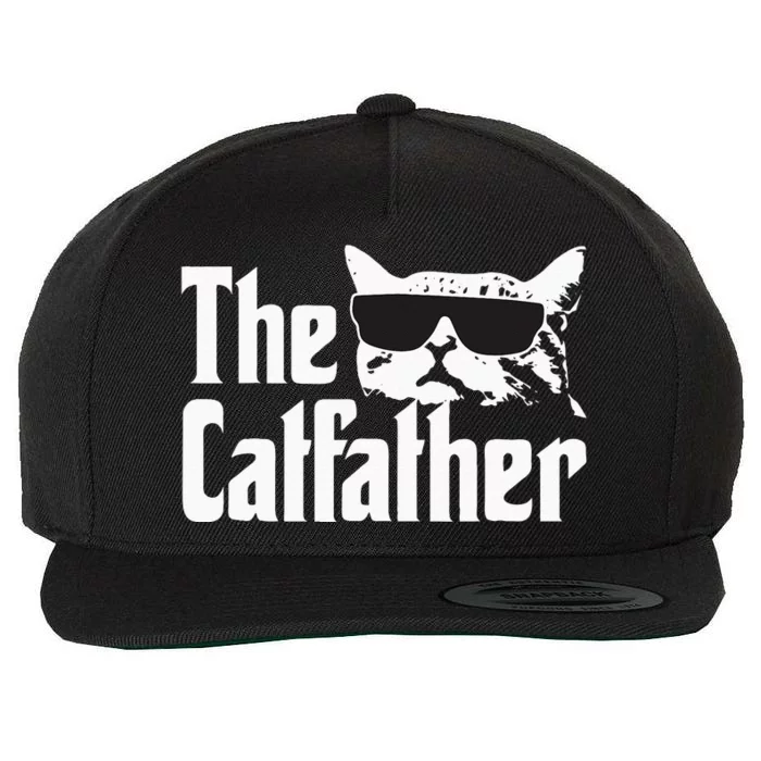 The Catfather Cat Daddy Funny Gif Wool Snapback Cap