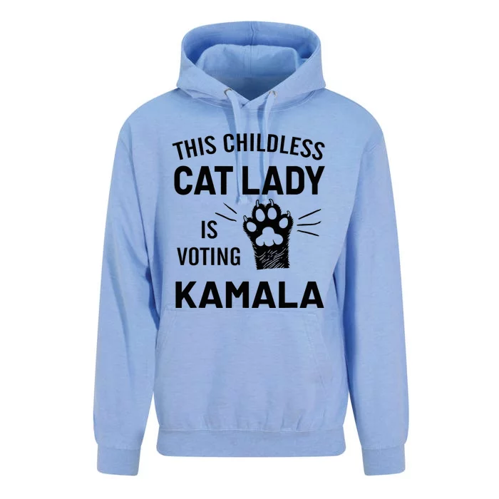 This Childless Cat Lady Is Voting Kamala Unisex Surf Hoodie