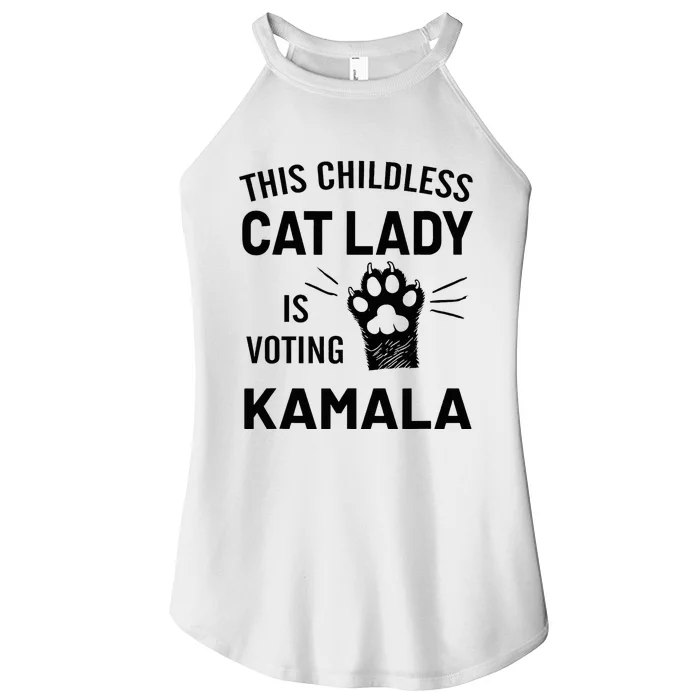 This Childless Cat Lady Is Voting Kamala Women’s Perfect Tri Rocker Tank