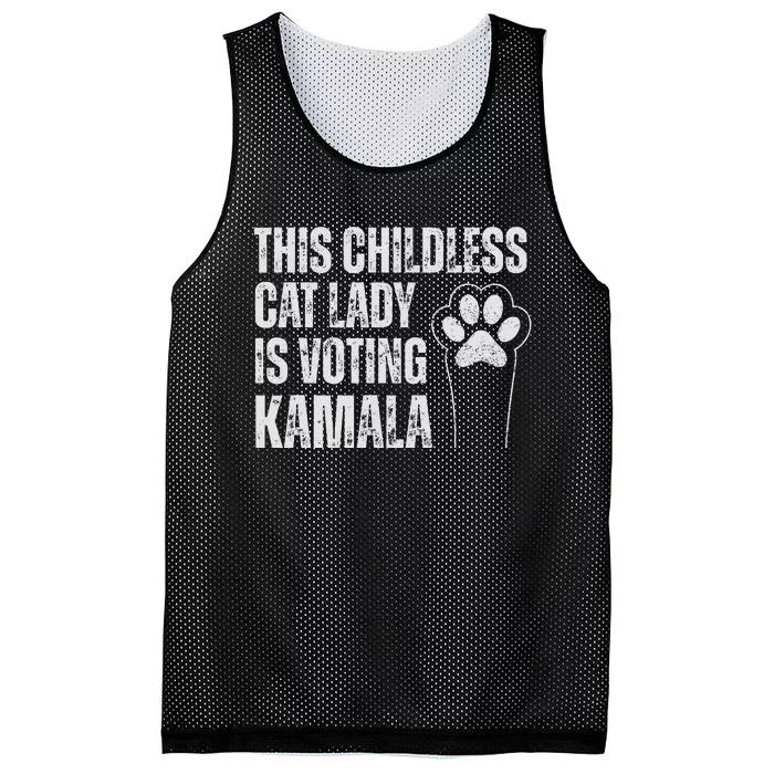 This Childless Cat Lady Is Voting Kamala Mesh Reversible Basketball Jersey Tank