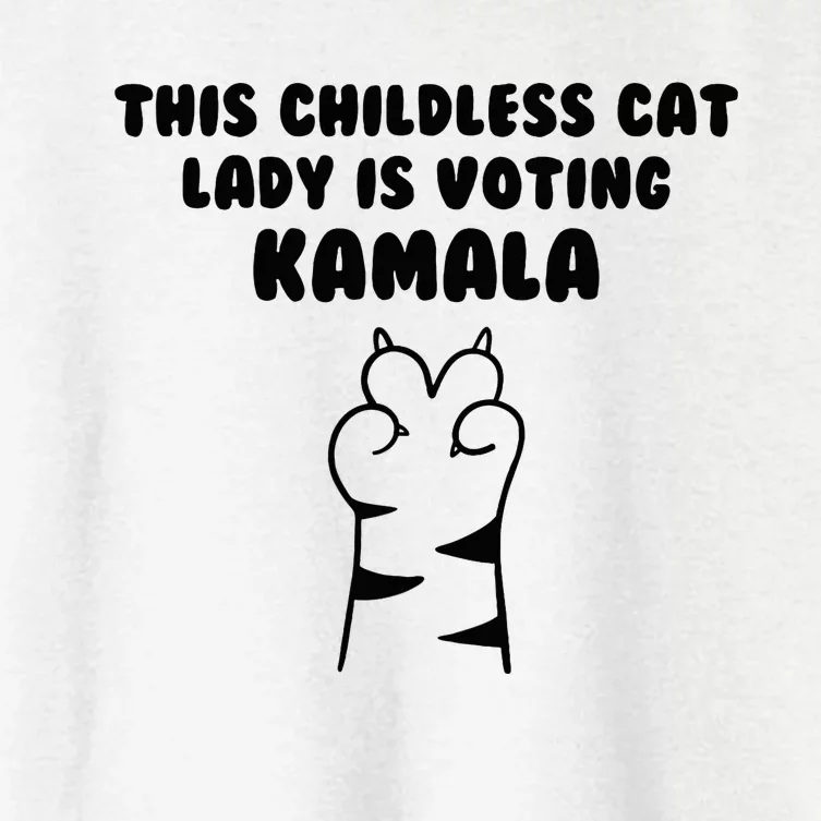 This Childless Cat Lady Is Voting Kamala Women's Crop Top Tee