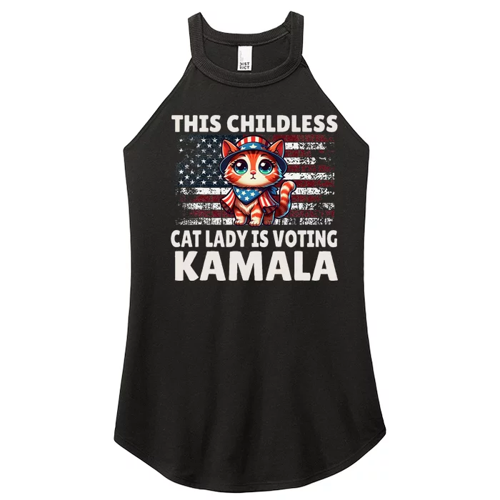 This Childless Cat Lady Is Voting Kamala Women’s Perfect Tri Rocker Tank