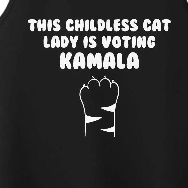 This Childless Cat Lady Is Voting Kamala Performance Tank