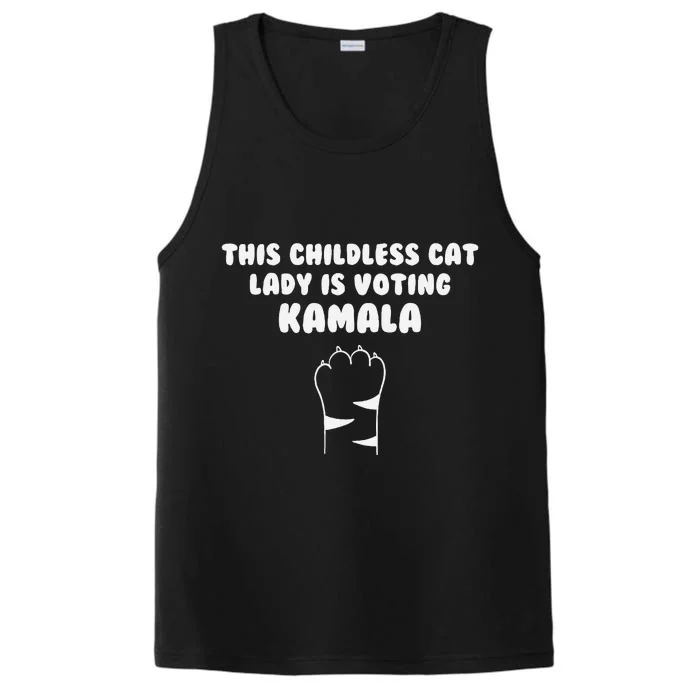 This Childless Cat Lady Is Voting Kamala Performance Tank