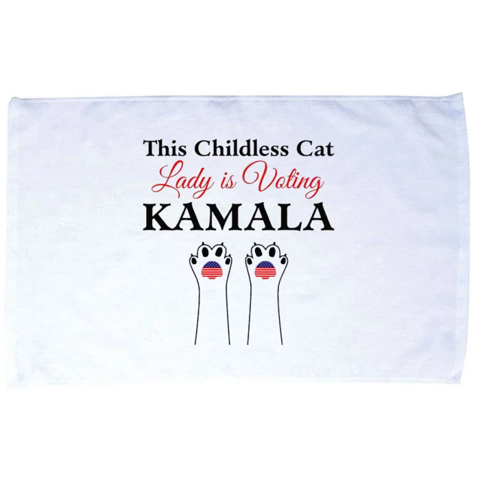 This Childless Cat Lady Is Voting Kamala Microfiber Hand Towel