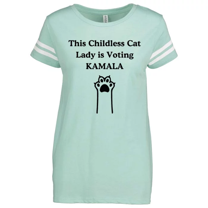 This Childless Cat Lady Is Voting Kamala Enza Ladies Jersey Football T-Shirt