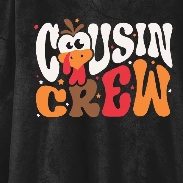 Thanksgiving Cousin Crew Turkey Team Squad Matching Hooded Wearable Blanket