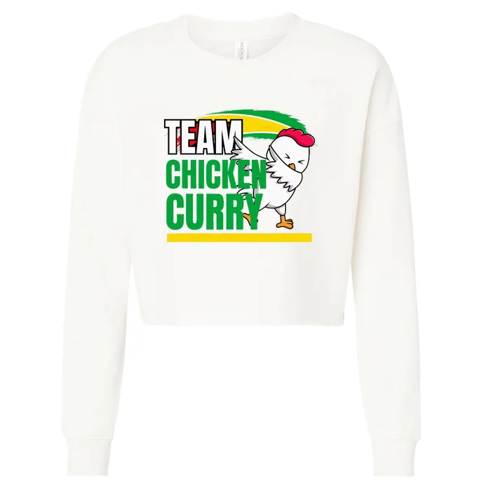 Team Chicken Curry Guyana And Trinidad Patriotic Cricket Cropped Pullover Crew