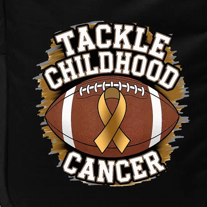 Tackle Childhood Cancer Gold Ribbon Childs Cancer Awareness Impact Tech Backpack