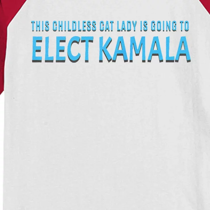 This Childless Cat Lady Is Going To Elect Kamala Harris Kids Colorblock Raglan Jersey