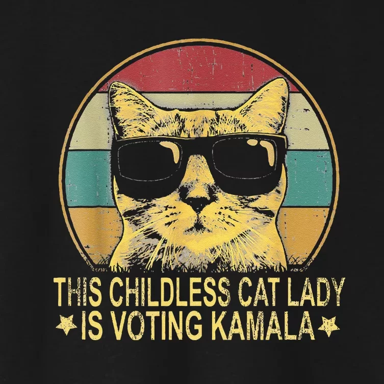 This Childless Cat Lady Is Voting Kamala Women's Crop Top Tee