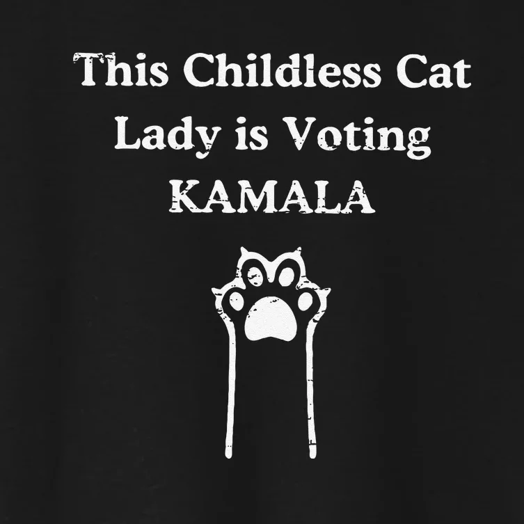 This Childless Cat Lady Is Voting Kamala Women's Crop Top Tee