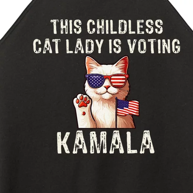 This Childless Cat Lady Is Voting Kamala 2024 Women’s Perfect Tri Rocker Tank