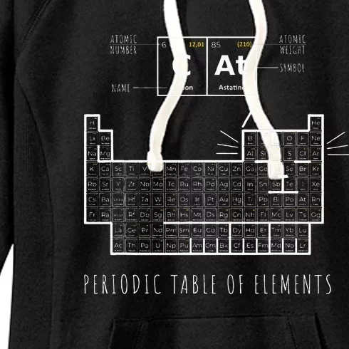 The Chemistry Cat Periodic Table Of Elements Women's Fleece Hoodie