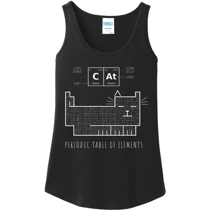 The Chemistry Cat Periodic Table Of Elements Ladies Essential Tank