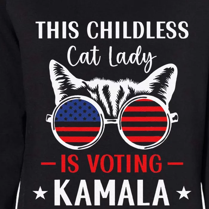 This Childless Cat Lady Is Voting Kamala Harris 2024 Womens California Wash Sweatshirt