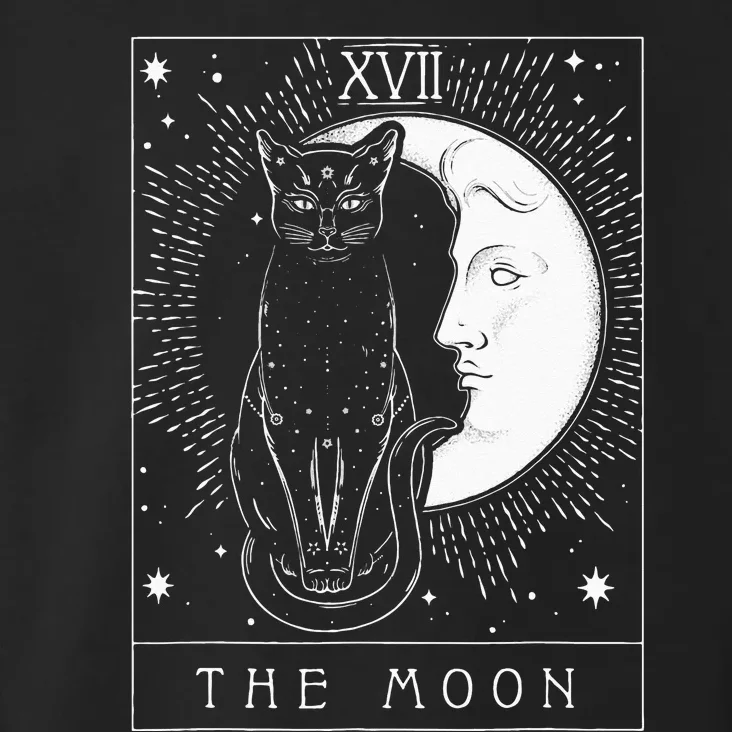 Tarot Card Crescent Moon And Cat Graphic Toddler Hoodie