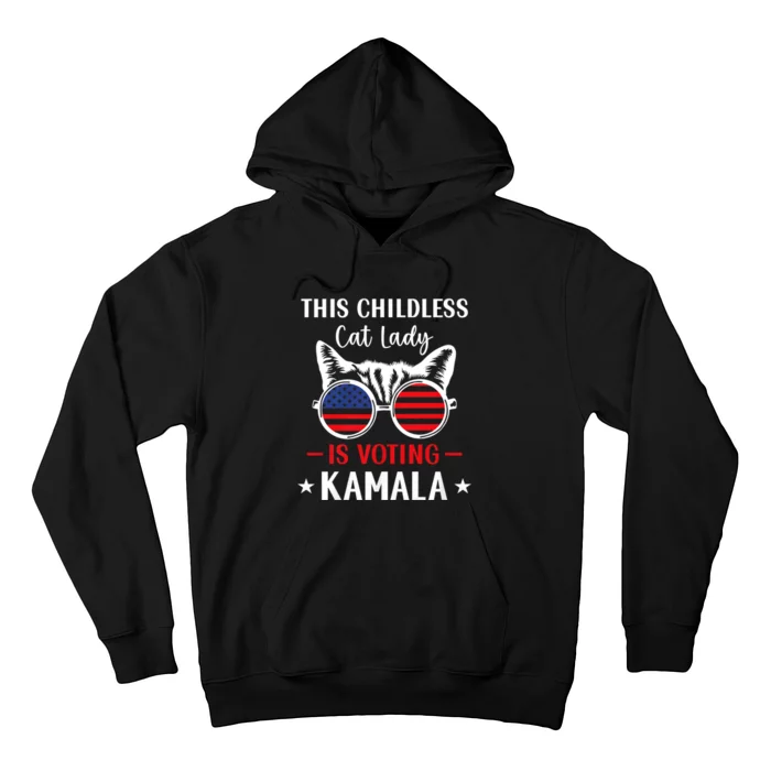 This Childless Cat Lady Is Voting Kamala Harris 2024 Hoodie