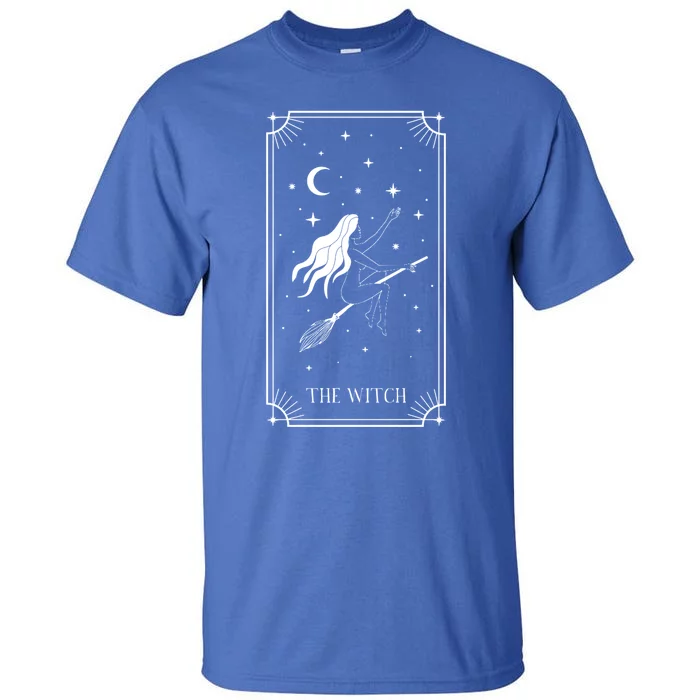 Tarot Card Crescent Moon And Witch Graphic Gift Tall T-Shirt