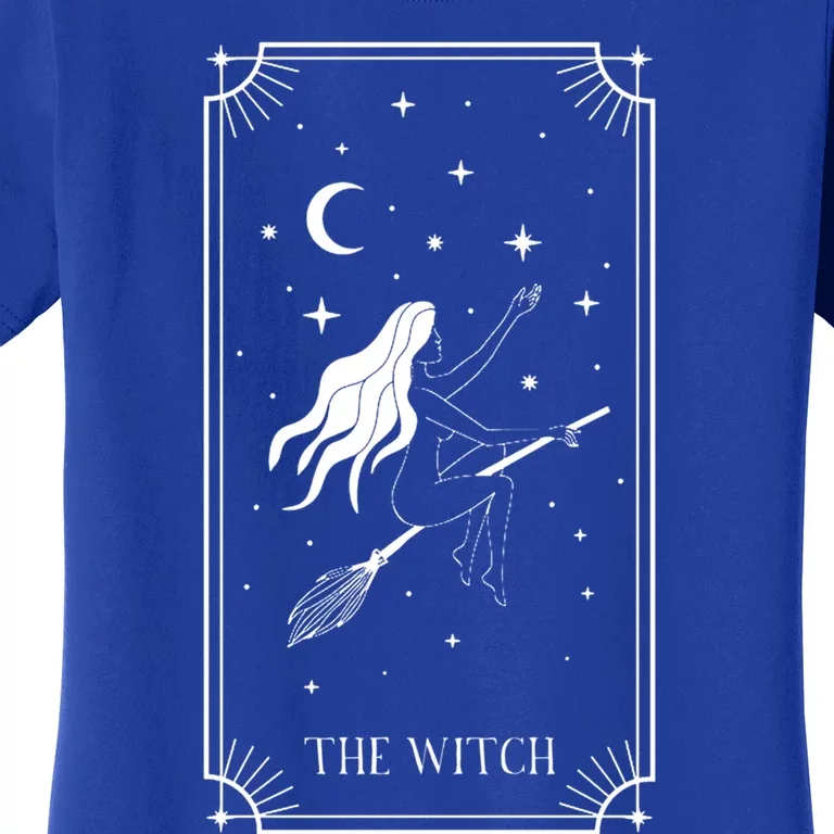 Tarot Card Crescent Moon And Witch Graphic Gift Women's T-Shirt