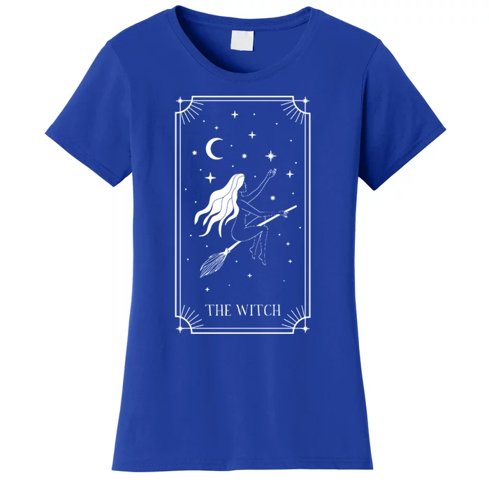 Tarot Card Crescent Moon And Witch Graphic Gift Women's T-Shirt