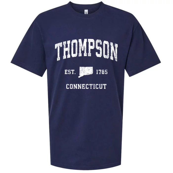 Thompson Connecticut Ct Vintage Athletic Black Sports Design Great Gift Sueded Cloud Jersey T-Shirt