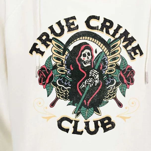 True Crime Club Womens Funnel Neck Pullover Hood