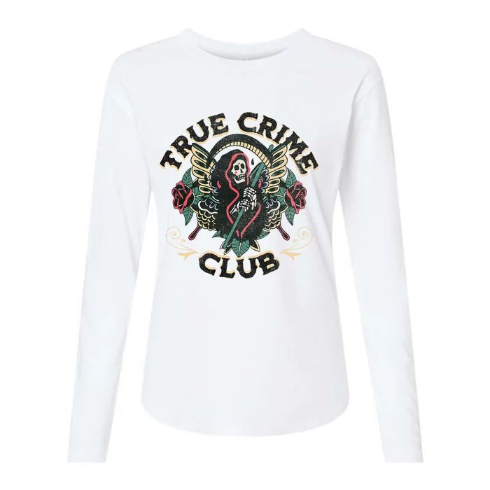 True Crime Club Womens Cotton Relaxed Long Sleeve T-Shirt